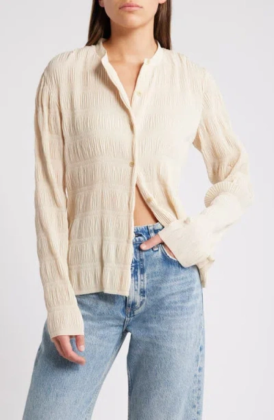 Rag & Bone Belle Shirred Top In Ivory