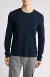 Rag & Bone Bennett Textured Crewneck Sweater In Navy