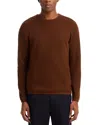 Rag & Bone Bennett Textured Crewneck Sweater In Chocolate Brown