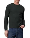 Rag & Bone Bennett Textured Crewneck Sweater In Forest Green