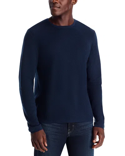 Rag & Bone Bennett Textured Crewneck Sweater In Navy