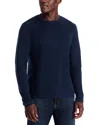 Rag & Bone Bennett Textured Crewneck Sweater In Navy