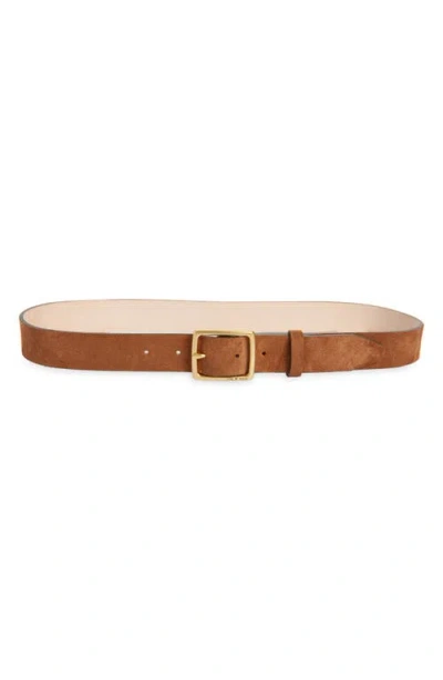 Rag & Bone Boyfriend Leather Belt In Pecan Sand