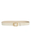 Rag & Bone Boyfriend Leather Belt In Turtle Dove