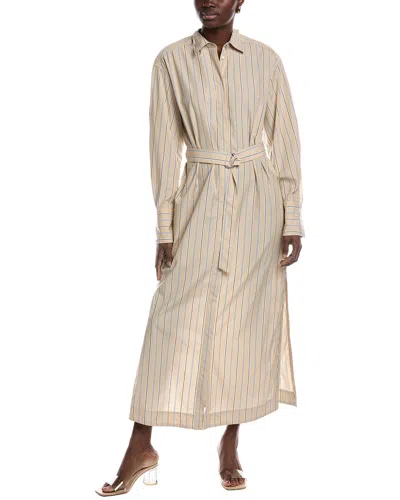 Rag & Bone Briar Stripe Poplin Shirtdress In Brown