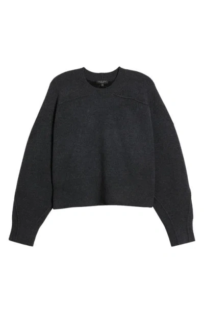 Rag & Bone Bridget Crewneck Wool Blend Sweater In Charcoal