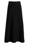 Rag & Bone Bridget Wool-blend Midi Skirt In Black