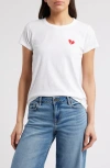 Rag & Bone The Broken Heart Tee Embroidered Cotton T-shirt In White