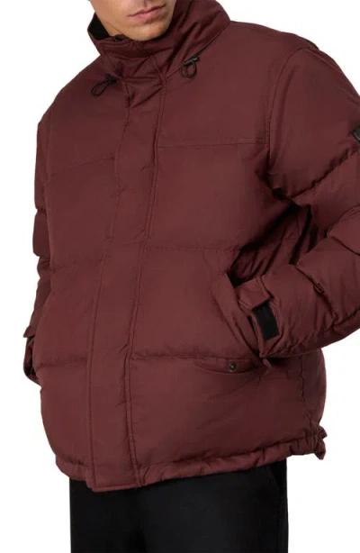 Rag & Bone Bubble Down Puffer Jacket In Mahogany