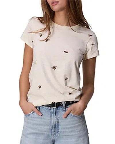 Rag & Bone Bumblebee-print Ribbed-neckline Cotton-jersey T-shirt In Ivory/multi