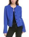 Rag & Bone Carmen Tailored Fringe Jacket In Blue