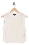 Rag & Bone Carson Cotton & Cashmere Open Stitch Sweater Vest In Ivory