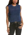 Rag & Bone Carter Crochet Muscle Tank In Blue