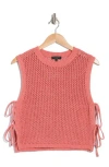 Rag & Bone Carter Open Knit Tank Sweater In Pink