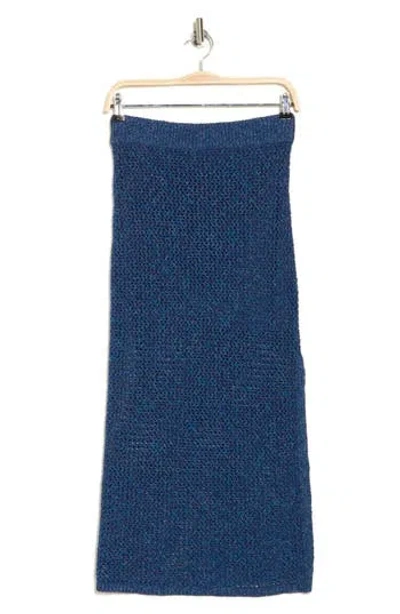 Rag & Bone Carter Open Stitch Sweater Skirt In Navy