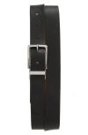 Rag & Bone Carter Reversible Leather Belt In Black Brown
