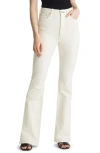 Rag & Bone Icon Casey High-rise Flare Jeans In Ecru