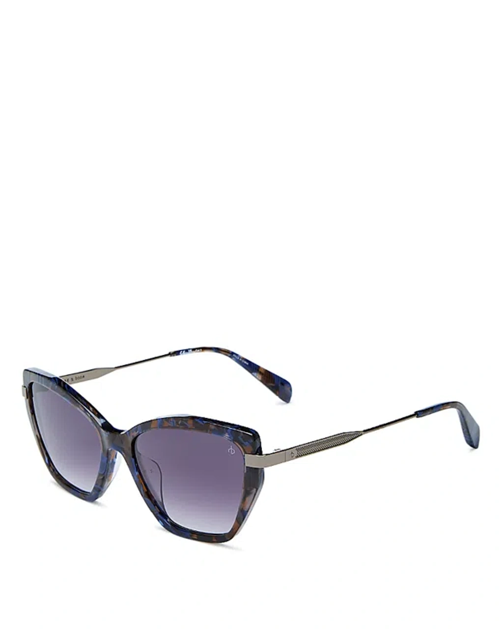 Rag & Bone Cat Eye Sunglasses, 54mm In Multi/purple Gradient 