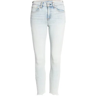 Rag & Bone Cate Mid Rise Ankle Jeans Skinny Jade In Blue