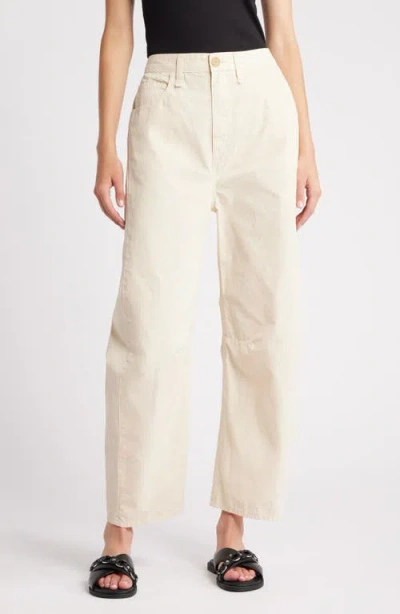 Rag & Bone Charlie High Waist Barrel Leg Pants In Ivory