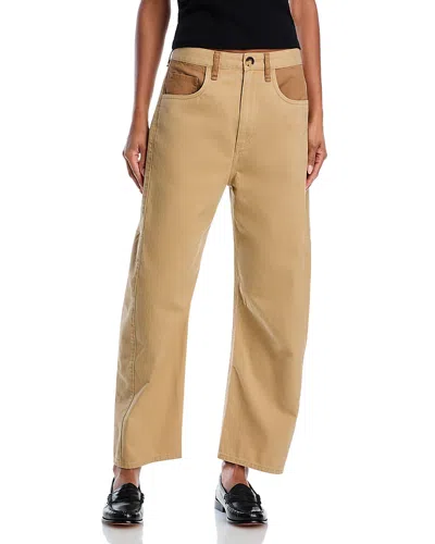 Rag & Bone Charlie Cropped Wide Leg Pants In Lttan