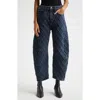 Rag & Bone Charlie Quilted High-rise Barrel Jeans In Karina Ltd