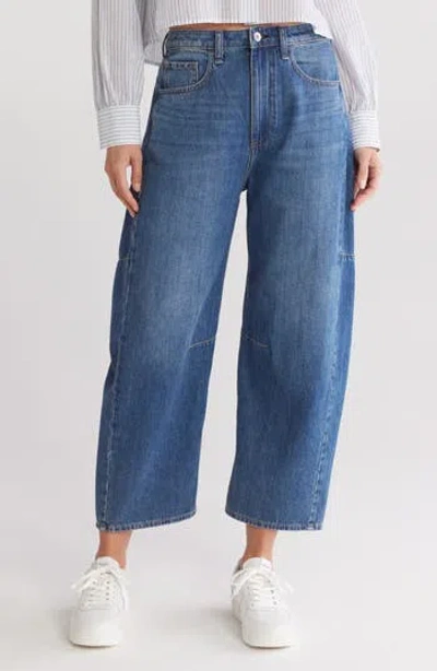 Rag & Bone Chase High Waist Barrel Leg Jeans In Mediumwash