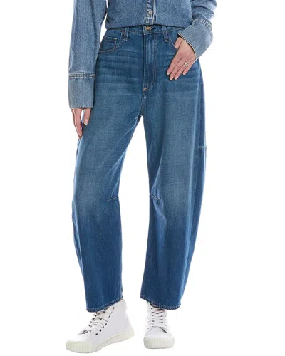 Rag & Bone Chase Medium Wash High-rise Barrel Jean In Blue