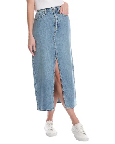 Rag & Bone Claire Midi Skirt In Blue