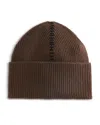 Rag & Bone Clarkson Wool Blend Beanie In Slate Brown