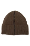 Rag & Bone Clarkson Wool Blend Beanie In Slate Brown