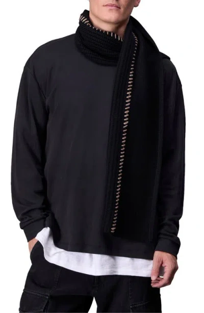 Rag & Bone Clarkson Wool Scarf In Black