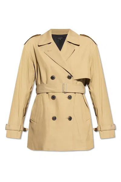 Rag & Bone Long-sleeved Windbreaker In Beige