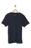 Rag & Bone Classic Cotton Slub Jersey Henley In Navy