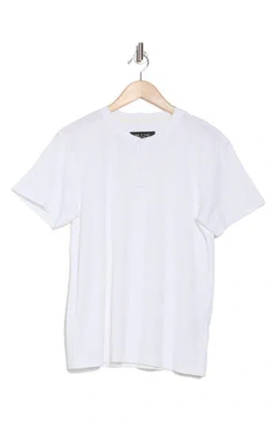 Rag & Bone Classic Cotton Slub Jersey Henley In White