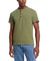 Rag & Bone Classic Short Sleeve Henley In Green
