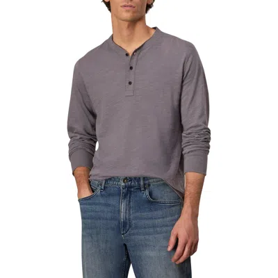 Rag & Bone Cotton-jersey Henley T-shirt In Dark Grey