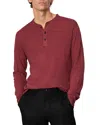 Rag & Bone Classic Flame Henley Tee In Maroon