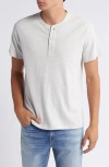 Rag & Bone Classic Cotton Slub Jersey Henley In Light Grey