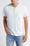 Rag & Bone Classic Short Sleeve Henley In Sky Blue