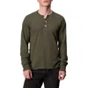 Rag & Bone Standard Issue Slub Cotton Henley In Forgreen