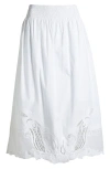 Rag & Bone Clem Lace Midi Skirt In White