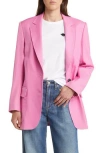 Rag & Bone Cody Virgin Wool Blazer In Pink