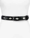 Rag & Bone Women's Colin Studded Leather Belt In Black