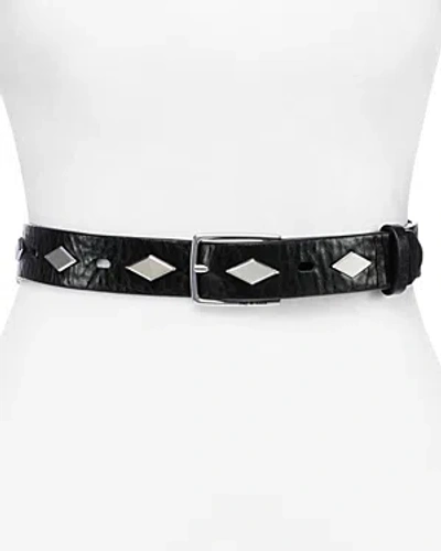 Rag & Bone Women's Colin Studded Leather Belt In Black