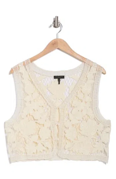 Rag & Bone Coralie Crochet Vest In Ivory