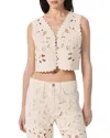 Rag & Bone Coralie Floral Cut-out Cropped Vest