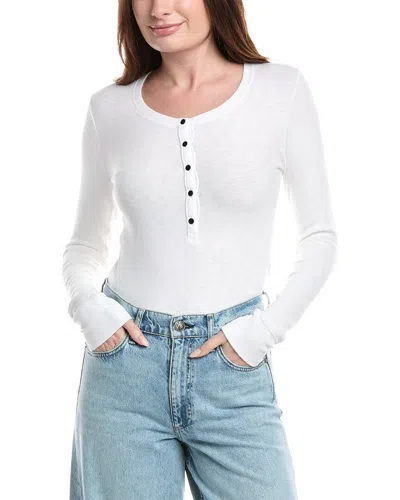 Rag & Bone Core Henley Shirt In White