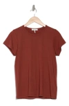 Rag & Bone Burgundy 'the Slub Tee' T-shirt In Mahogany