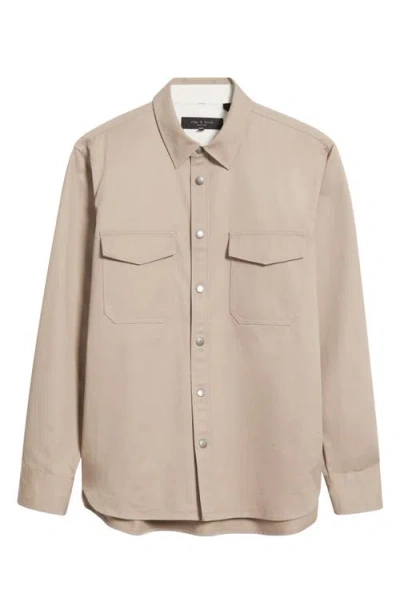 Rag & Bone Cpo Cotton Shirt Jacket In Taupe